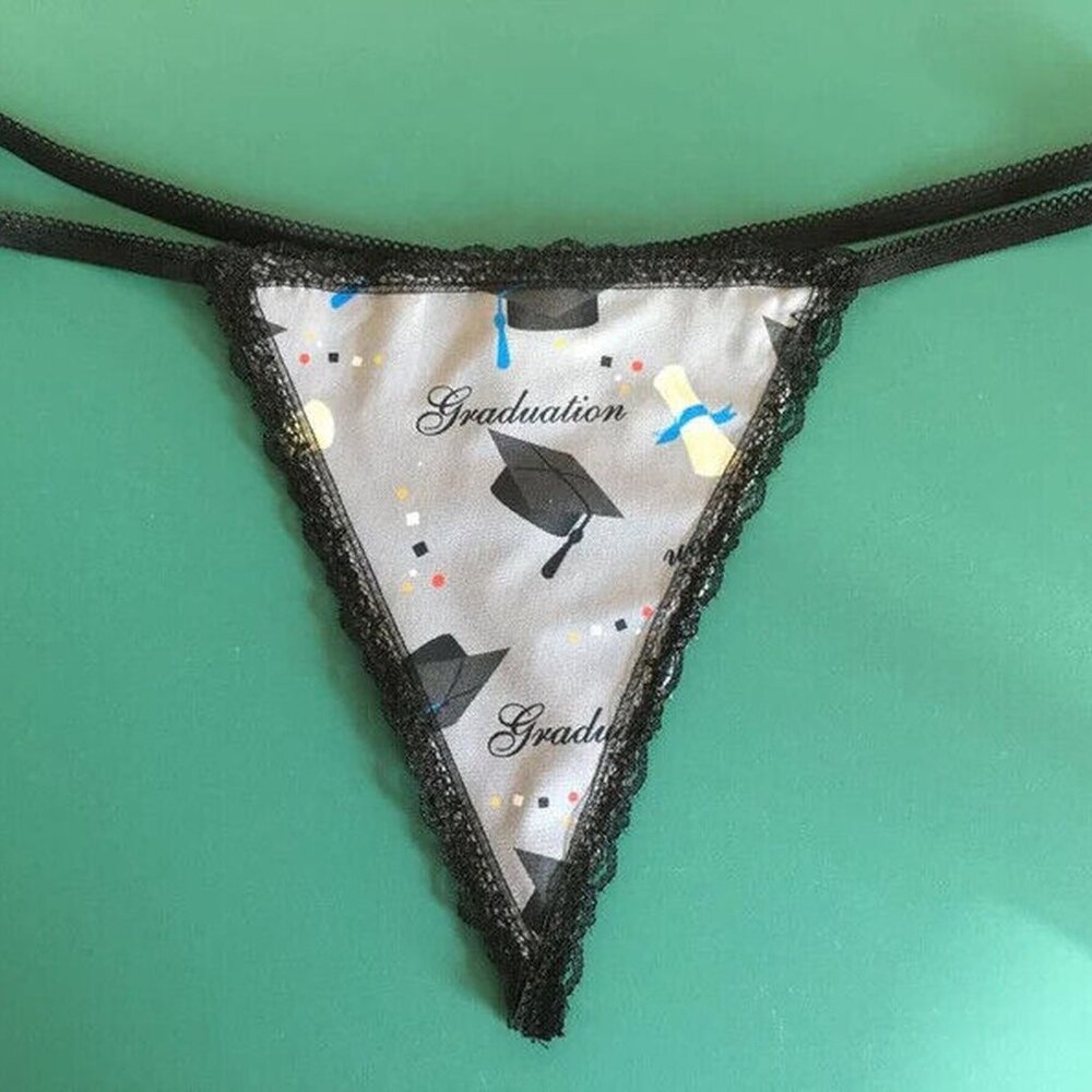 Womens School GRADUATION String Thong Lingerie Panty Underwear